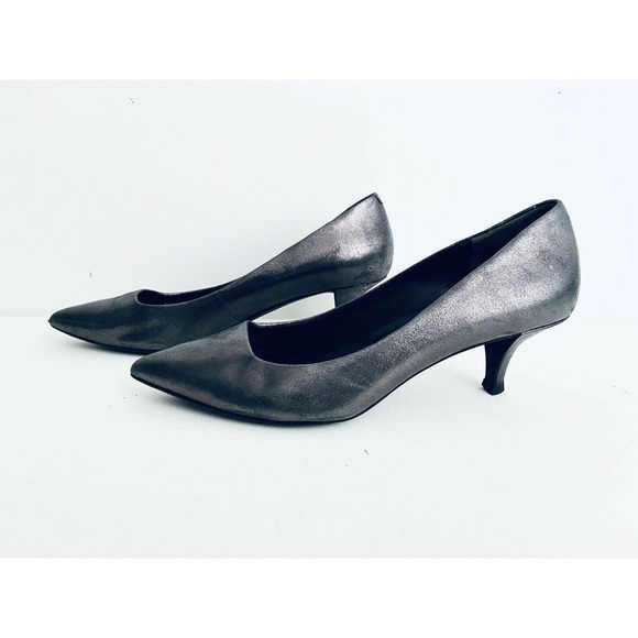 Kenneth Cole Black Silver Sz 7M 2” Heel - Picture 4 of 12
